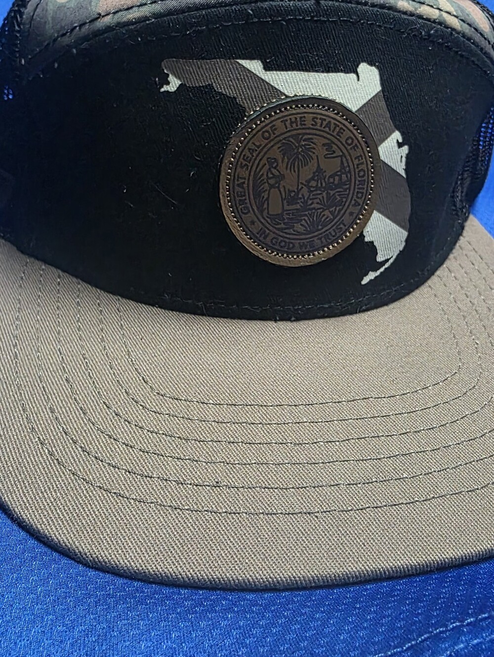 Men's Black & Tan Florida Patch Trucker Hat